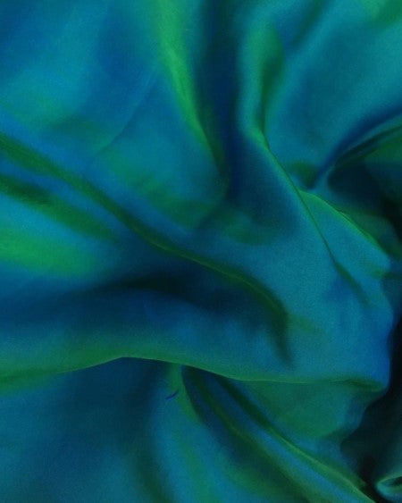 Nasha (Peacock Green Malai Silk Plain Saree)