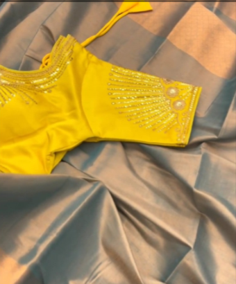 Uppada Cotton Tissue Silk Plain Sarees