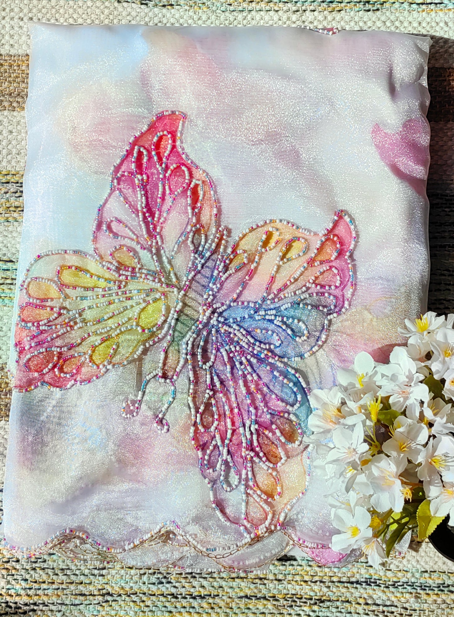 Partywear Butterfly organza saree