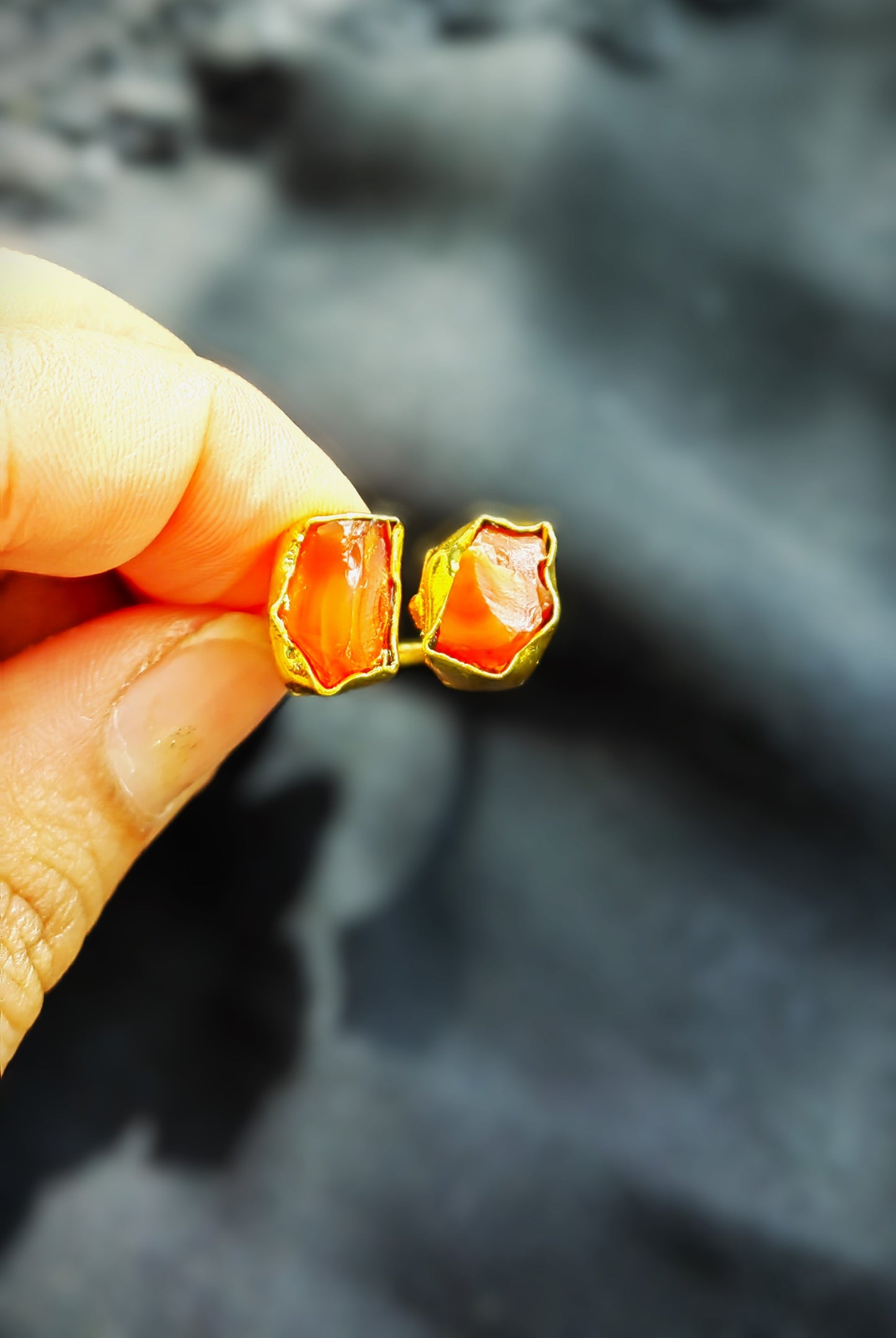 Baroque pearl adjustable finger Ring for Women's in Gold Finish