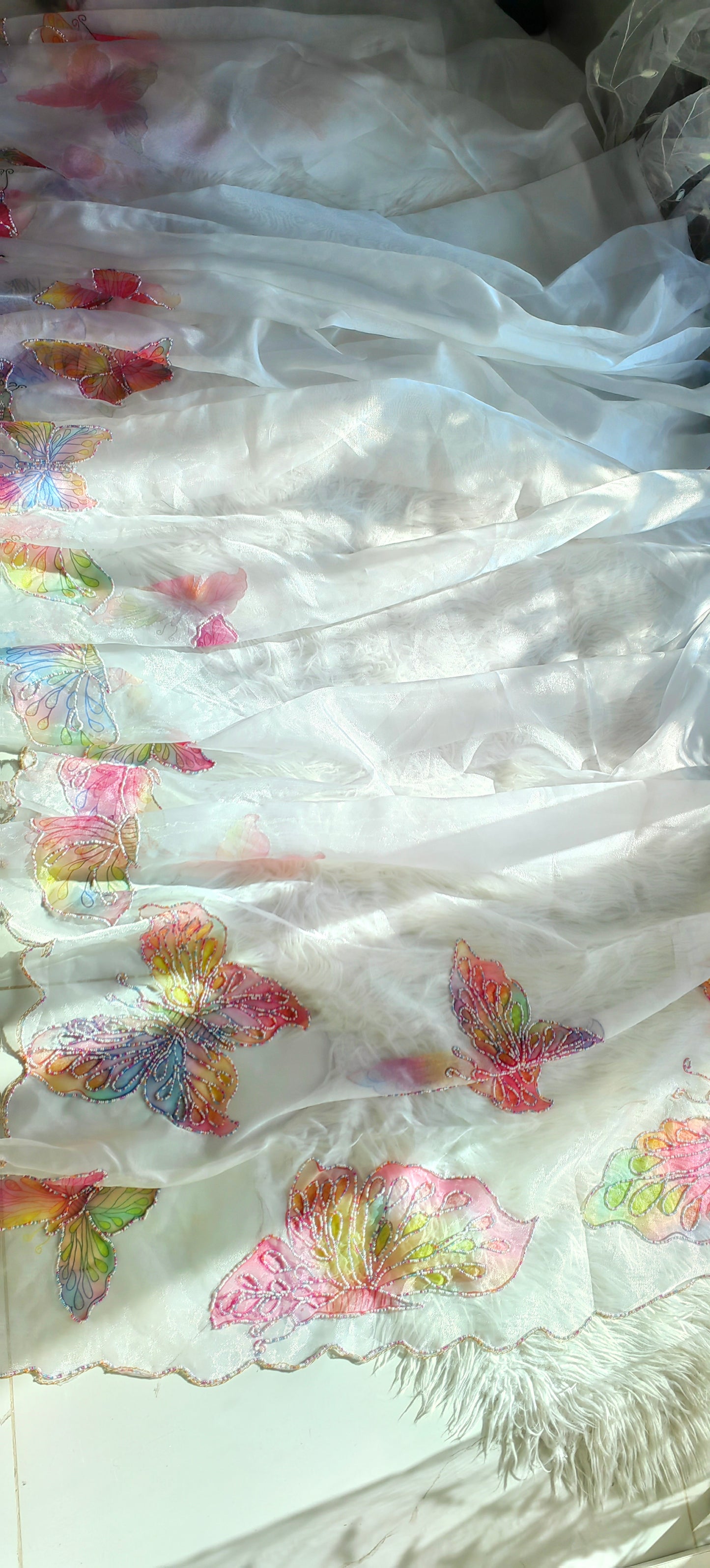 Partywear Butterfly organza saree