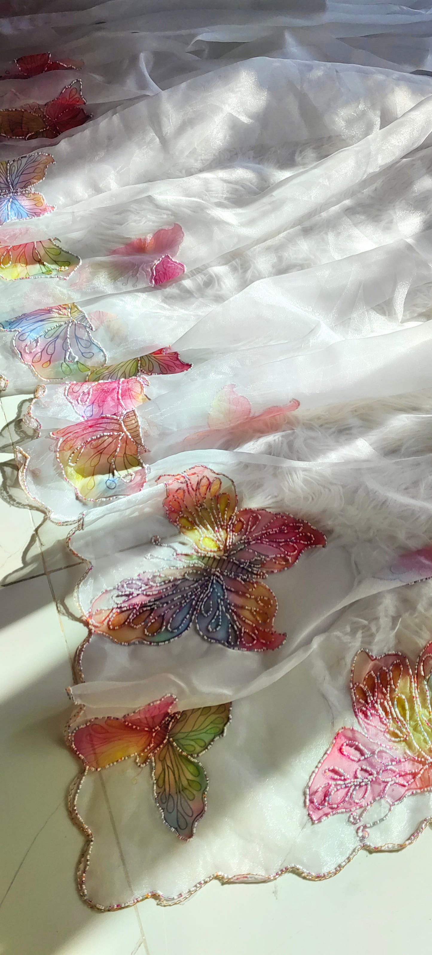 Partywear Butterfly organza saree