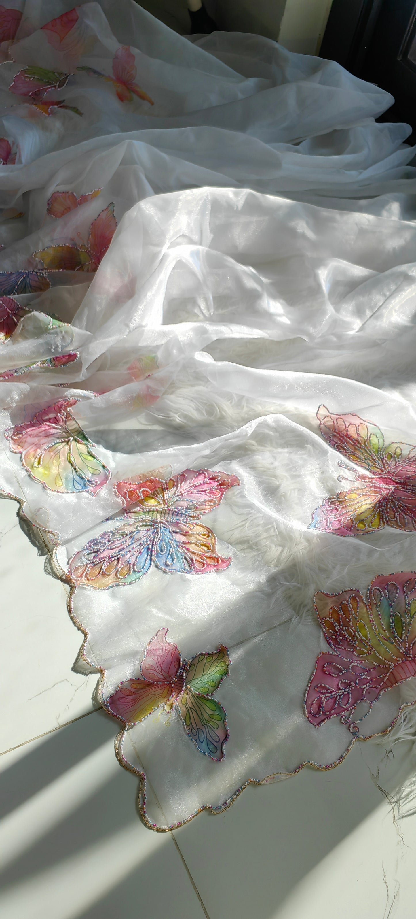 Partywear Butterfly organza saree