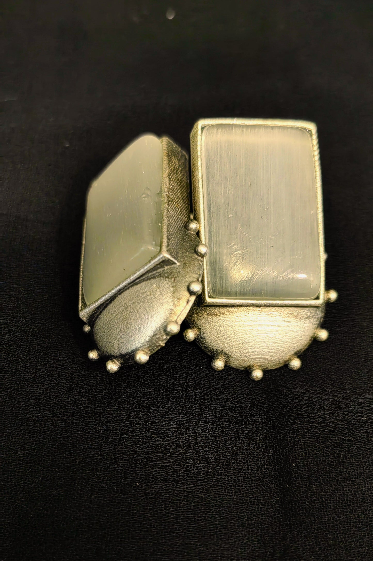 Recta Studs: Everyday Brass Rectangular Earrings
