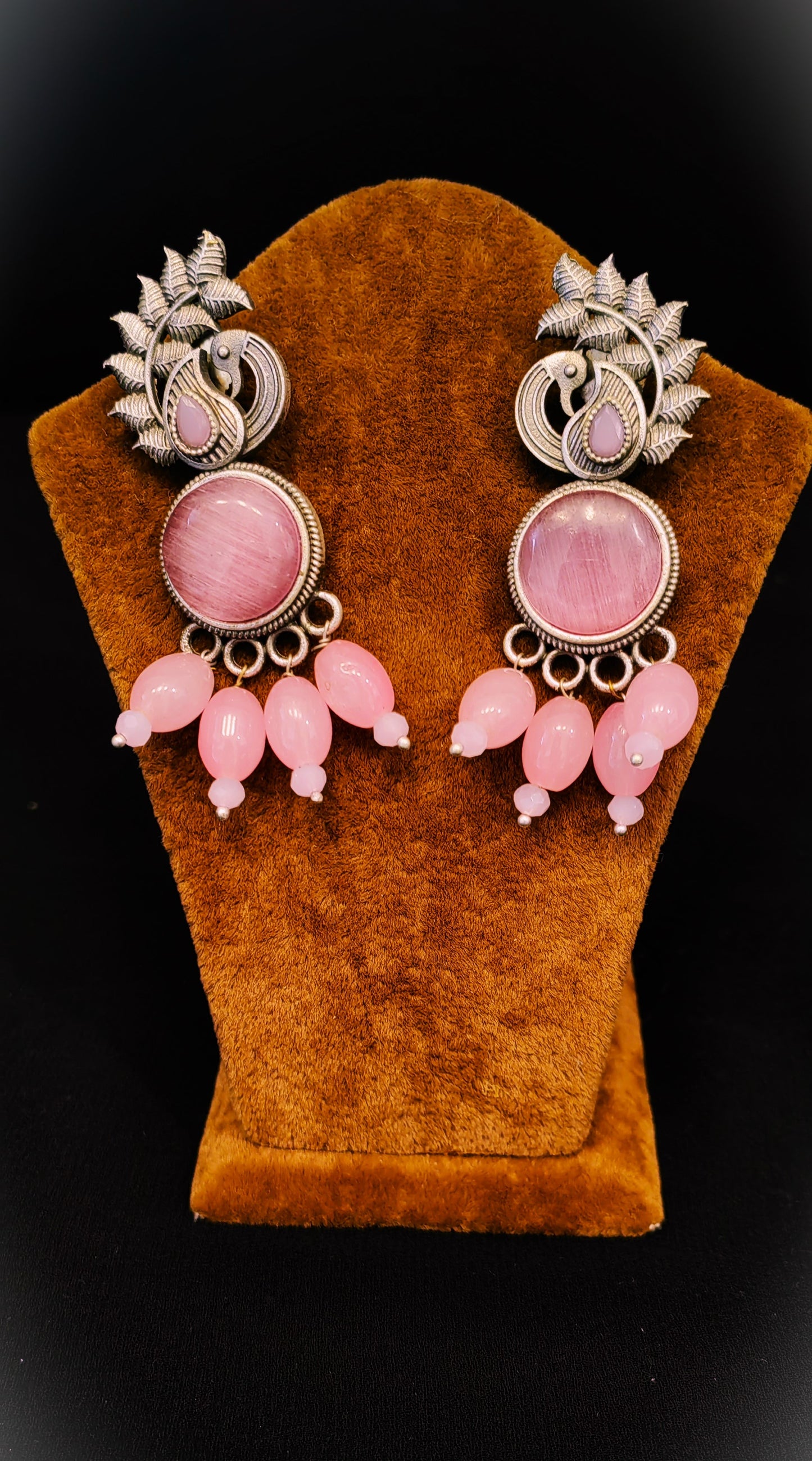 Peacock Brass Earrings for Women's