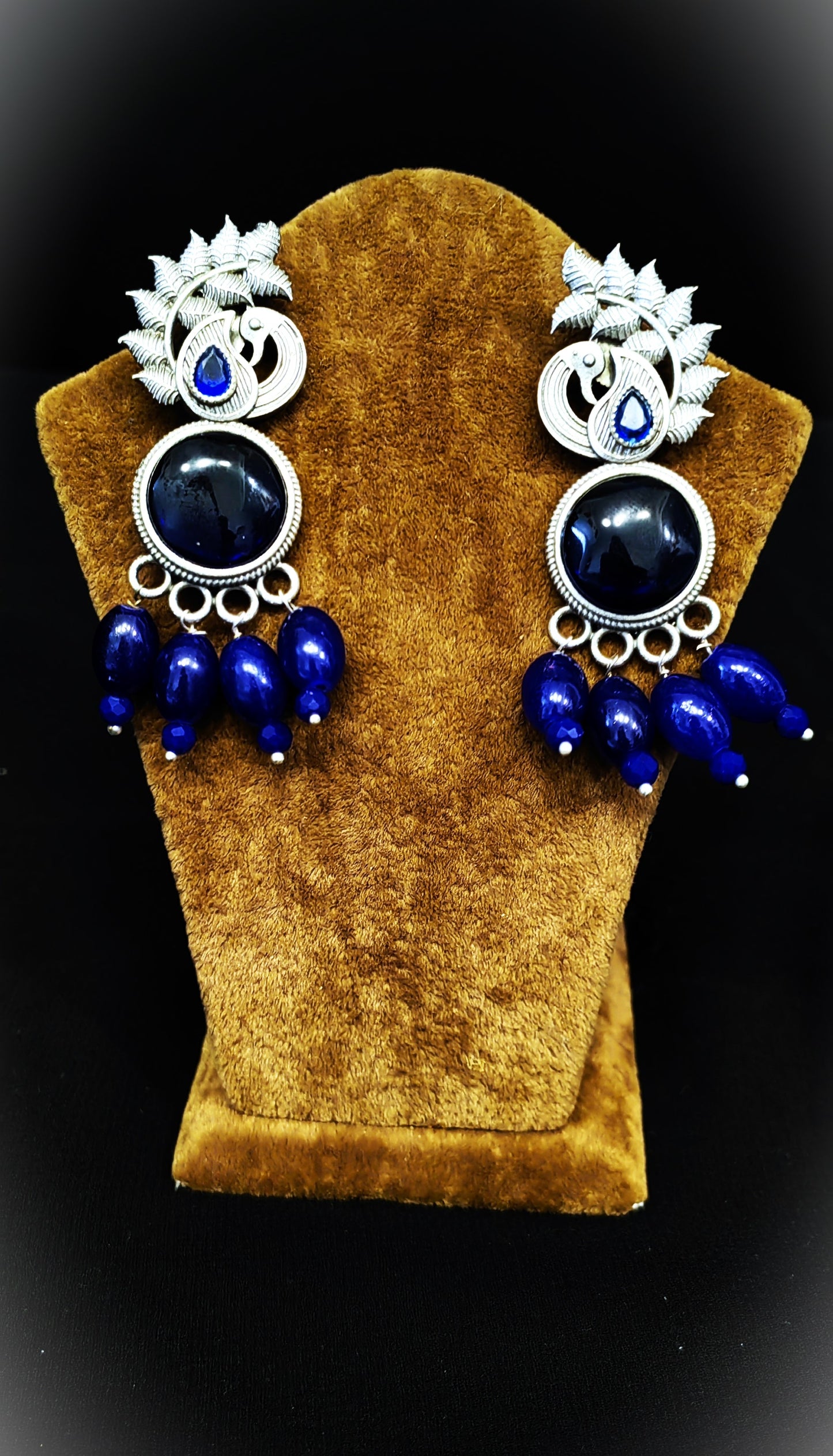 Peacock Brass Earrings for Women's