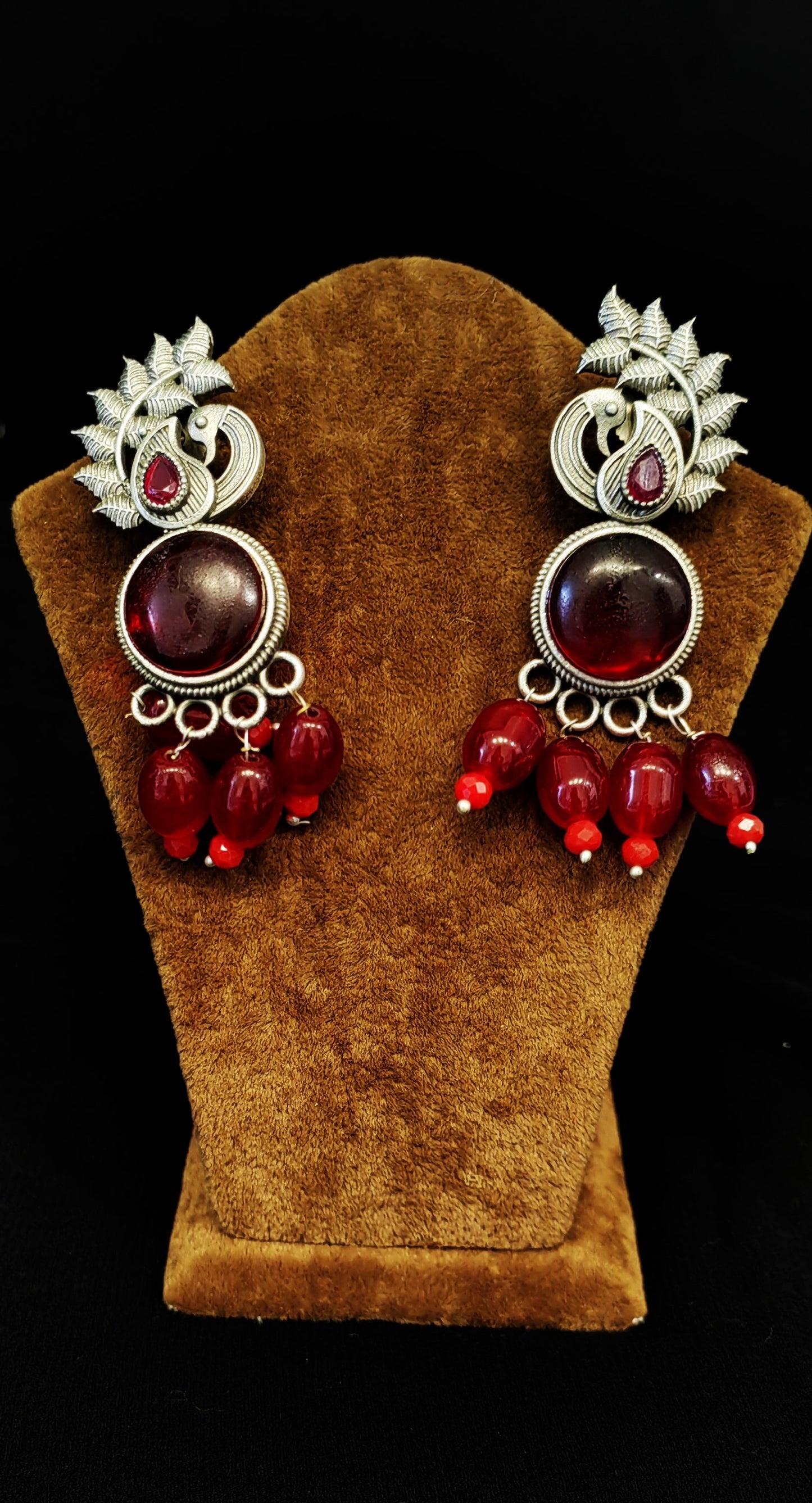 Peacock Brass Earrings for Women's