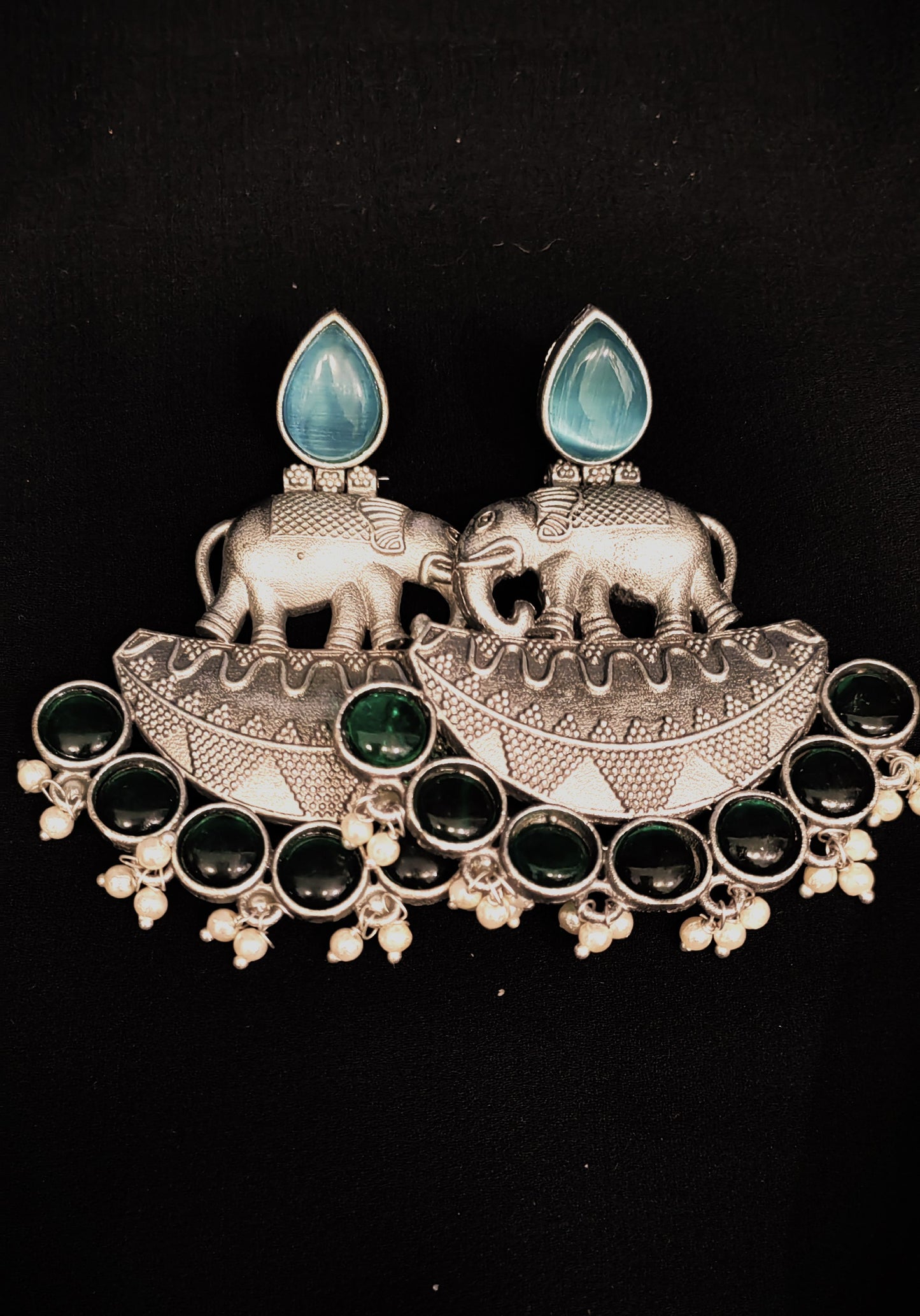 Brass Elephant Earrings