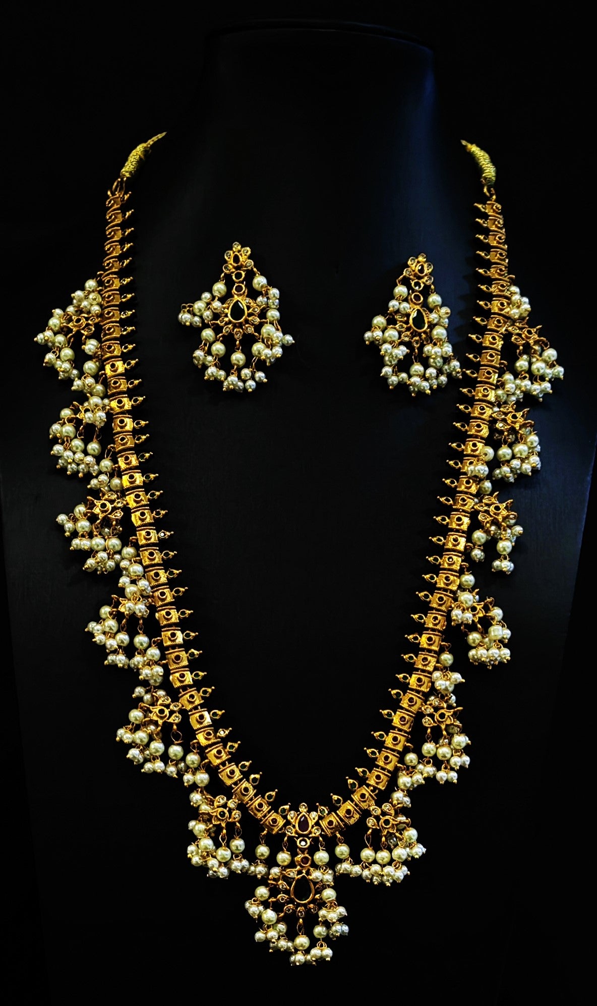 Guttapusalu Necklace: Traditional South Indian temple Bridal Jewelry