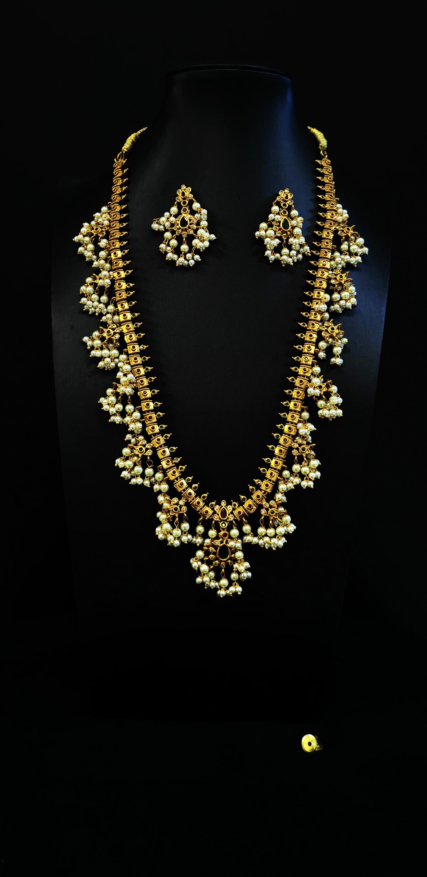 Guttapusalu Necklace: Traditional South Indian temple Bridal Jewelry