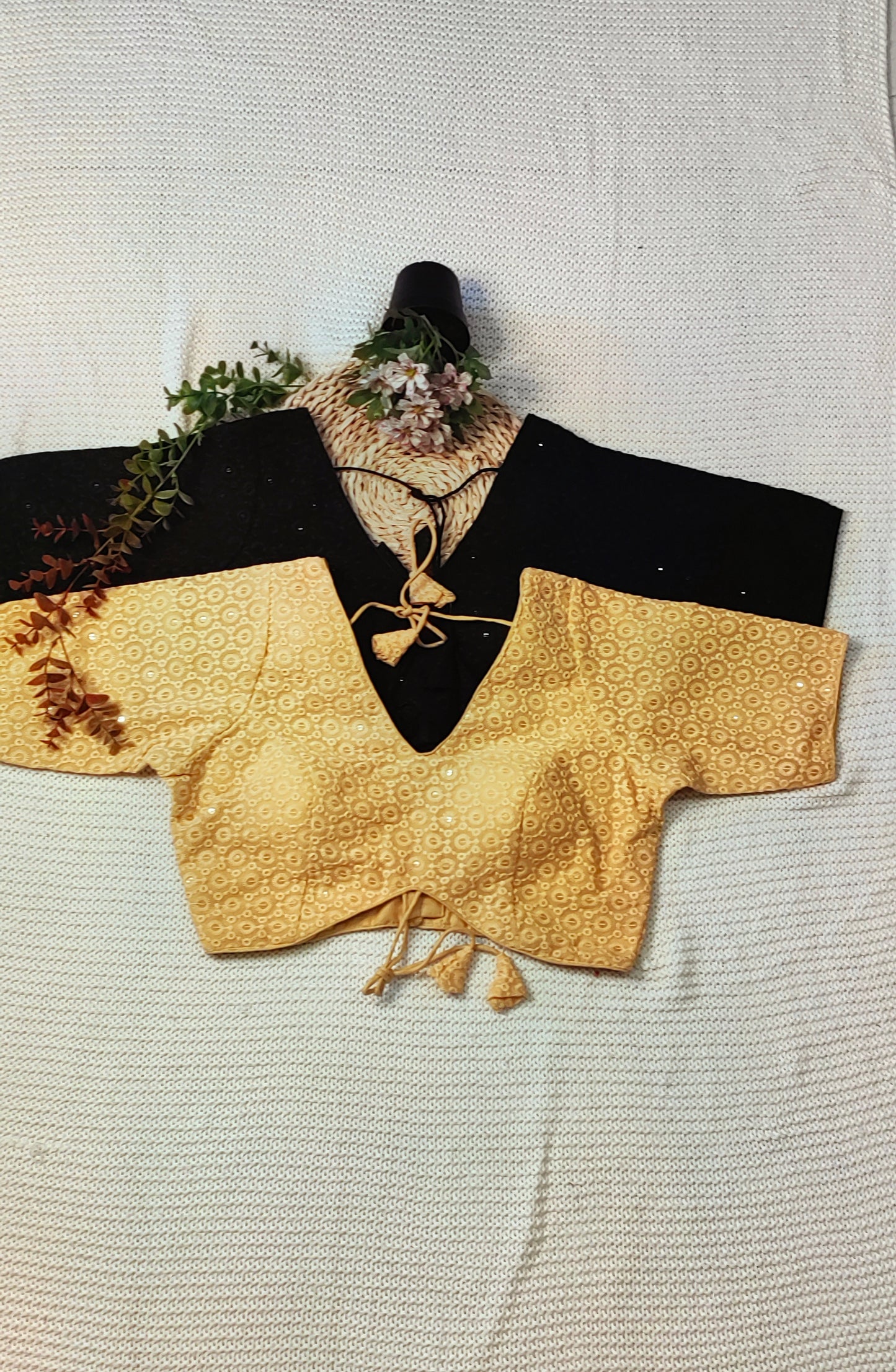 Lucknowi That Chicken Kari V Neck sequence Blouse