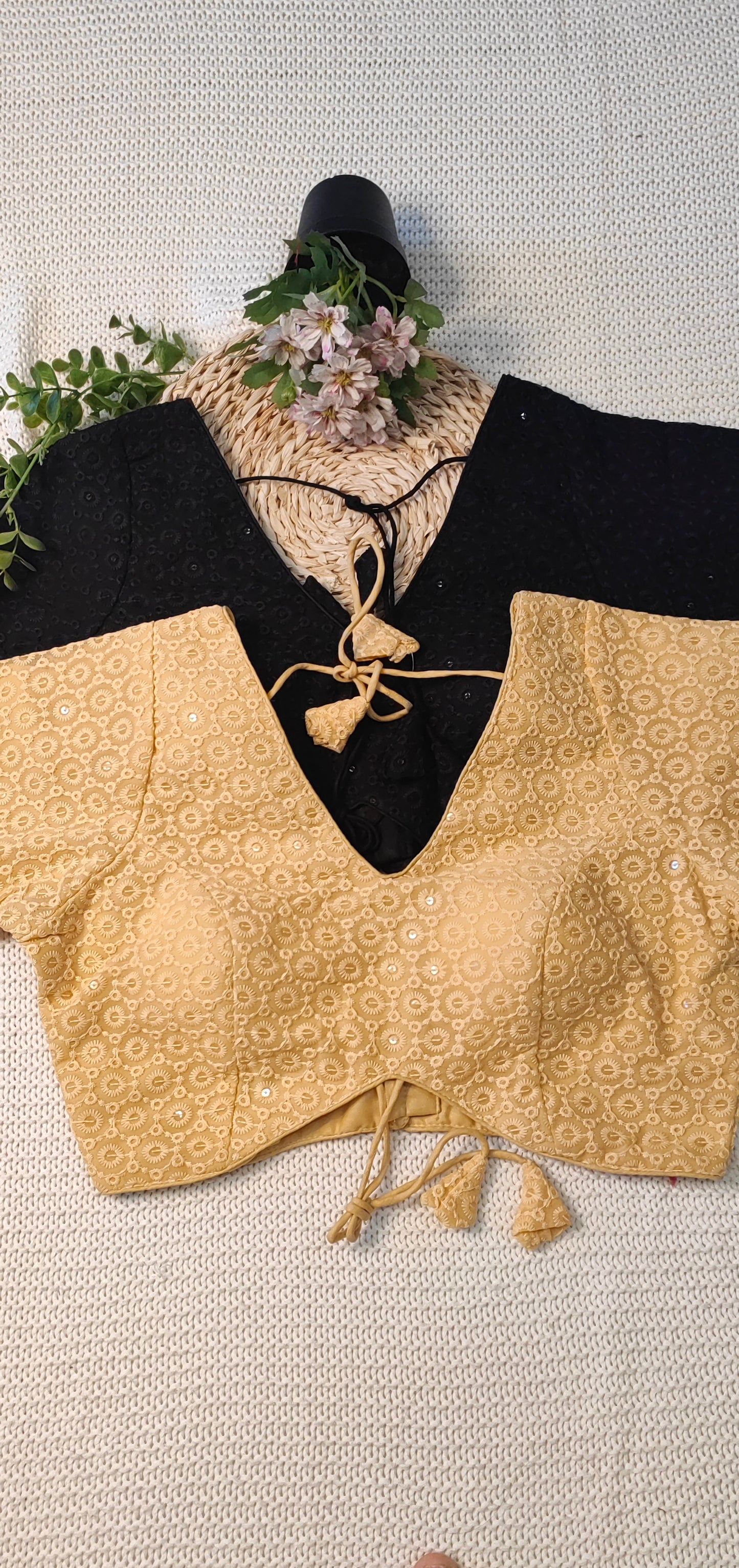 Lucknowi That Chicken Kari V Neck sequence Blouse