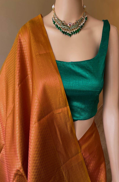 Mustard Brocade Art Silk