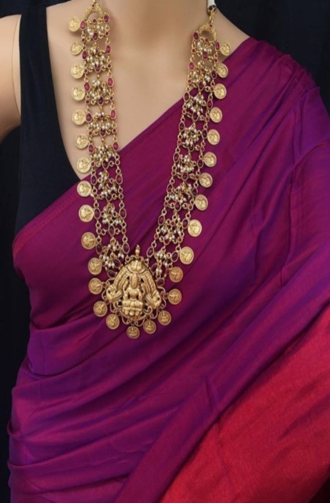 NASHA (Purple Malai Silk  plain Saree)