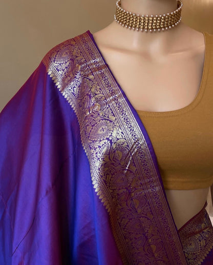 KALA: Duel Tone "Violet Gleam Saree"