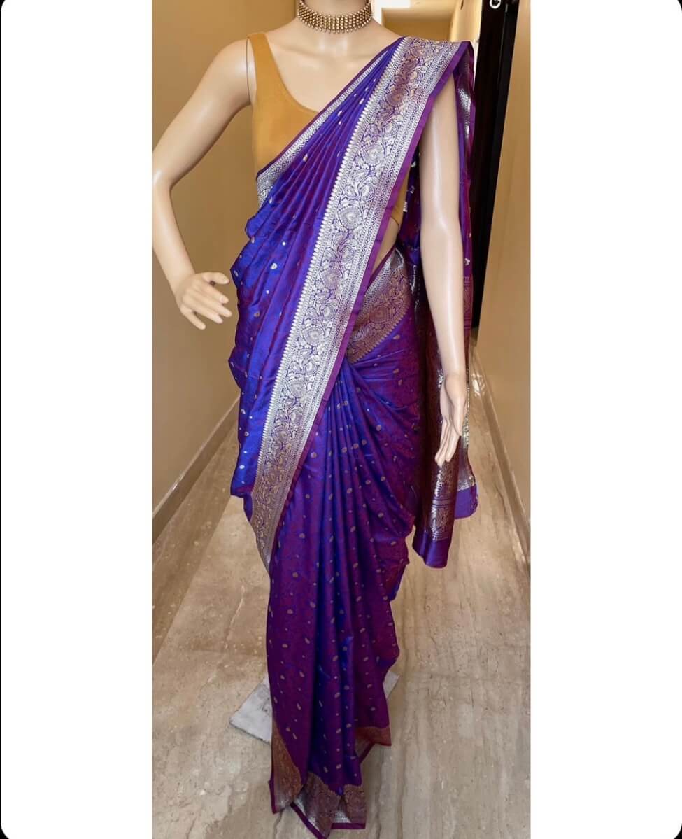 KALA: Duel Tone "Violet Gleam Saree"