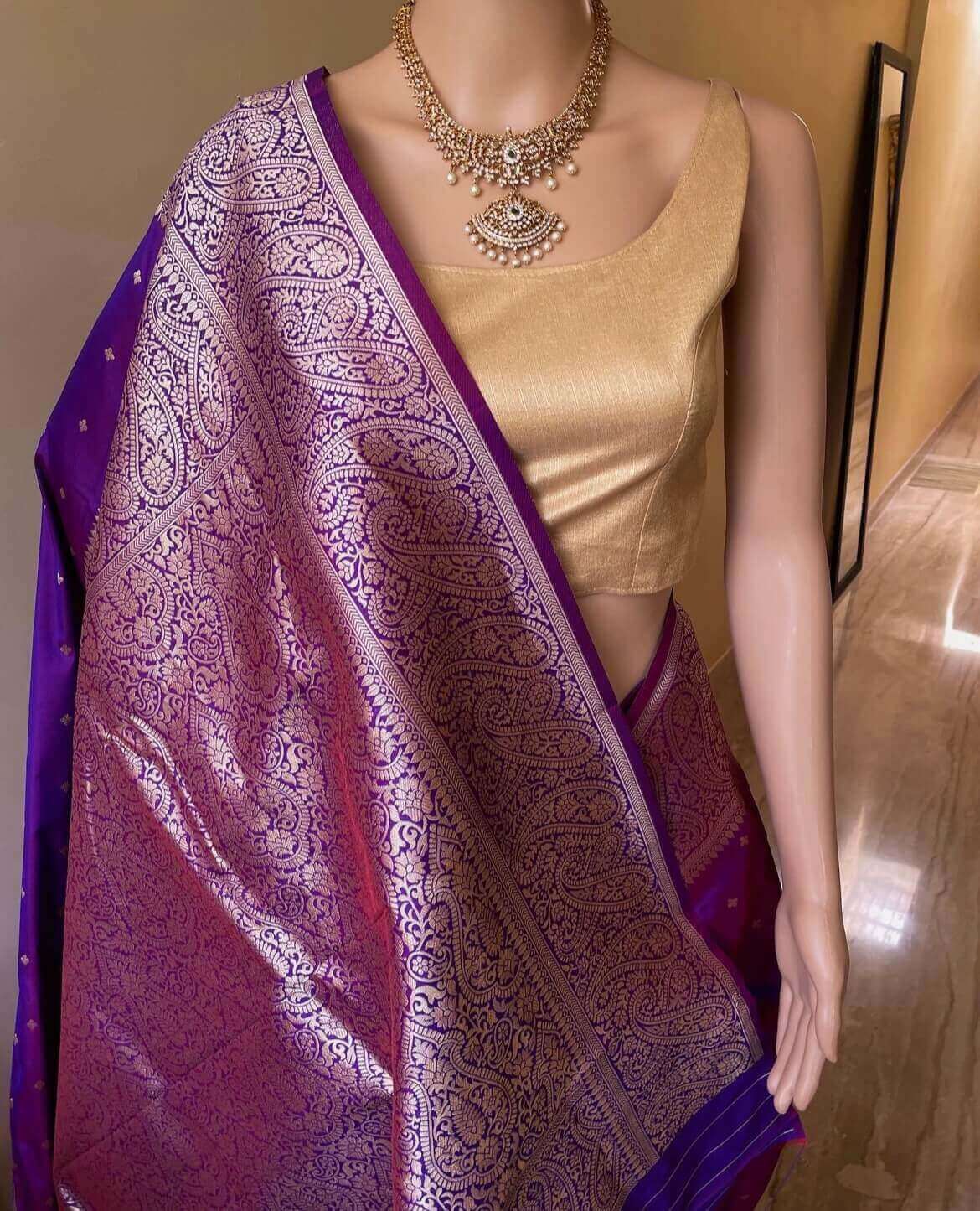 KALA (Violet Dual Shaded Art Silk Saree)