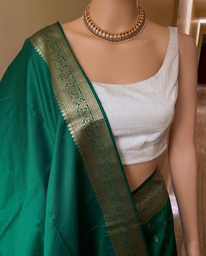 KALA (Bottle Green Art Silk Saree)