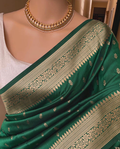 KALA (Bottle Green Art Silk Saree)