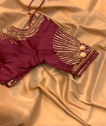 Uppada Cotton Tissue Silk  Plain Sarees