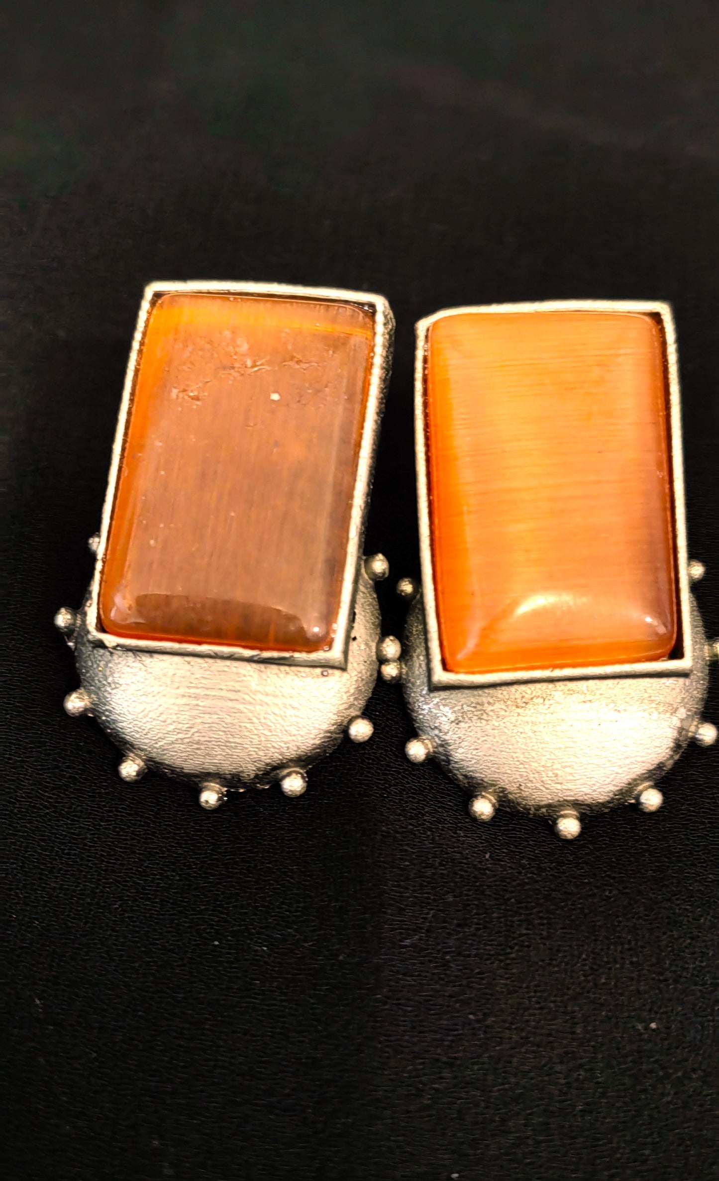 Recta Studs: Everyday Brass Rectangular Earrings