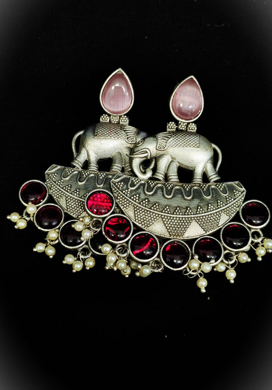 Brass Elephant Earrings