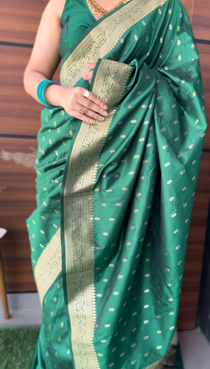 KALA (Bottle Green Art Silk Saree)