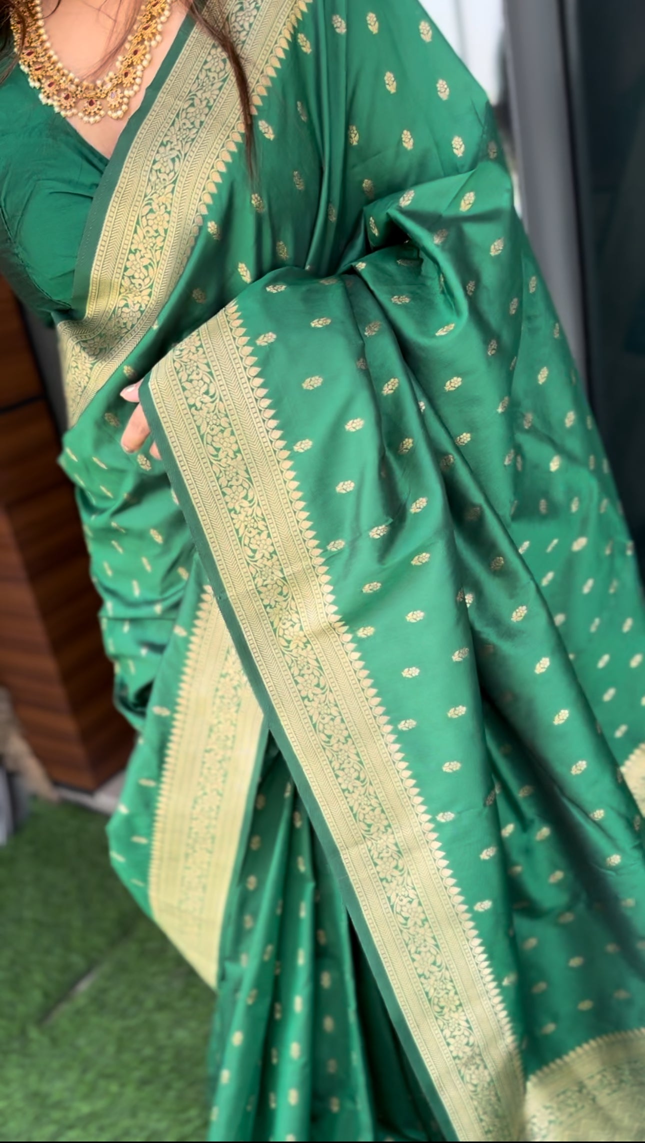 KALA (Bottle Green Art Silk Saree)