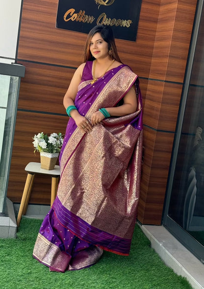 KALA (Violet Dual Shaded Art Silk Saree)