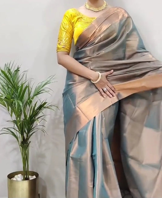 Uppada Cotton Tissue Silk Plain Sarees